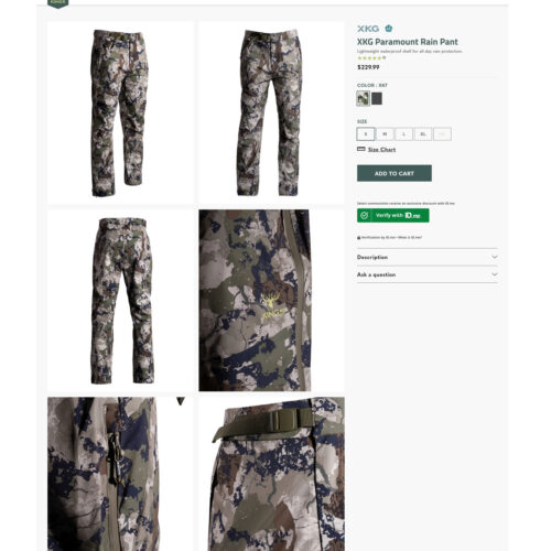 paramount rain pant _ Kings Camo