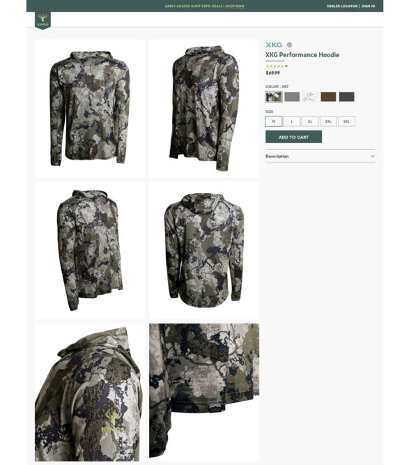 performance hoodie _ Kings Camo