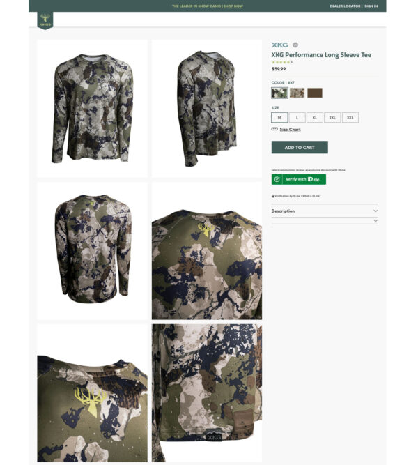 performance long sleeve tee _ Kings Camo