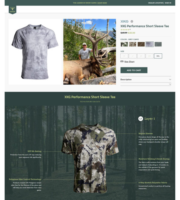 performance short sleeve tee _ Kings Camo