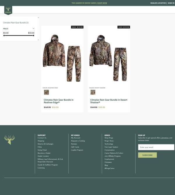 rain gear bundle_ Kings Camo