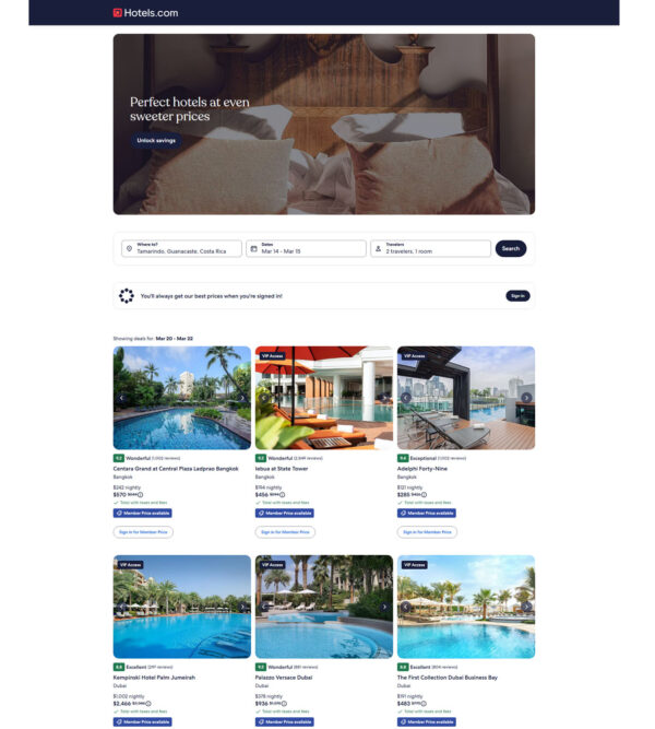 save 10% or more with member prices _ Hotels.com