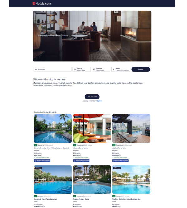 save with member prices _ Hotels.com