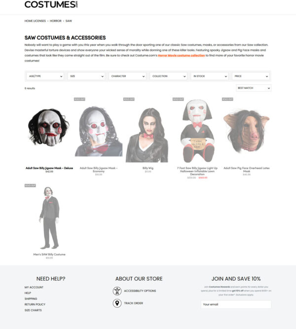 saw costumes _ Costumes saw costumes _ Costumes