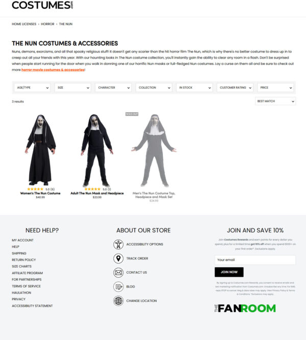 the nun costumes _ Costumes