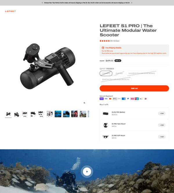 the ultimate modular water scooter _ Lefeet