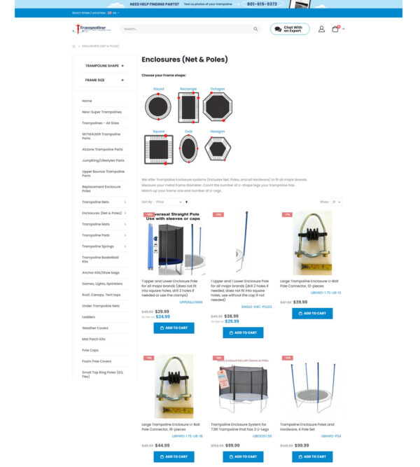 trampoline safety enclosure nets _ Trampoline Parts and Supply