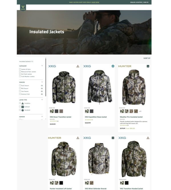 transition down jacket _ Kings Camo