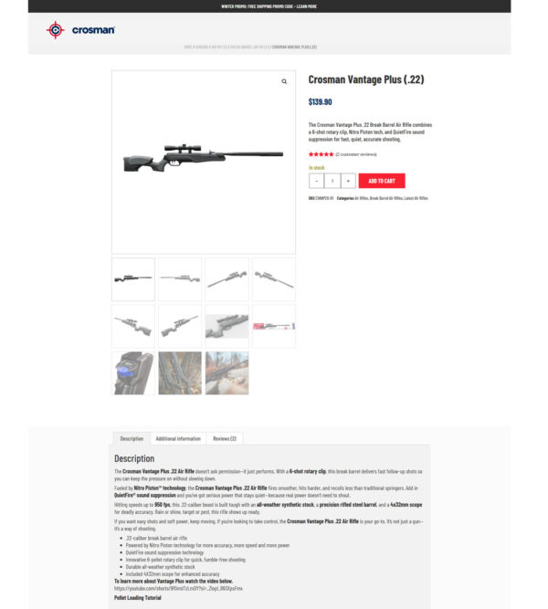 vantage plus - .22 air rifle _ crosman