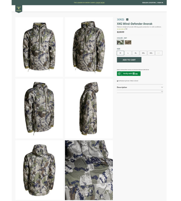 wind defender anorak _ Kings Camo
