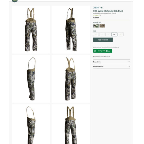 wind defender bib pant _ Kings Camo wind defender bib pant _ Kings Camo