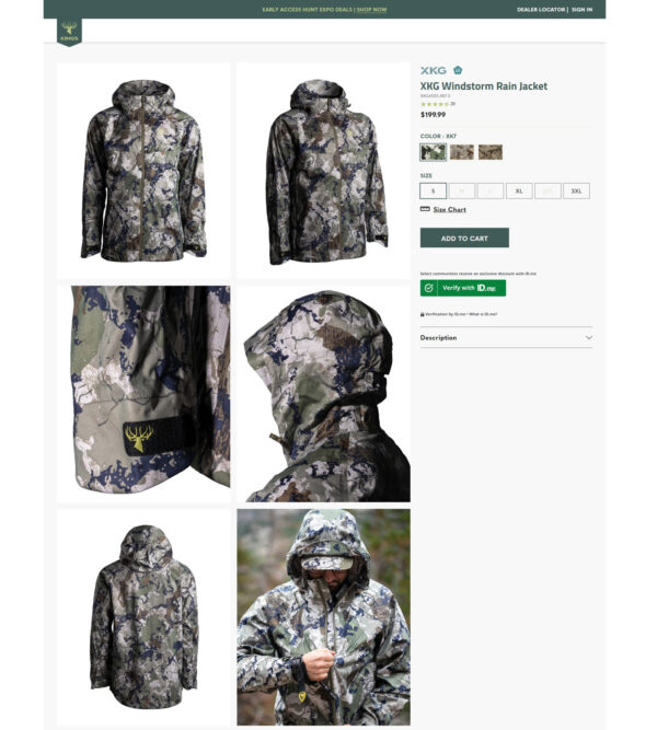 windstorm rain jacket _ Kings Camo