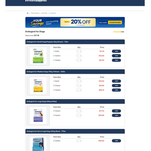 25% off site wide, endogard for dogs_Pet Care Supplies
