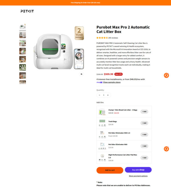 Purobot automatic cat litter box_PetKit