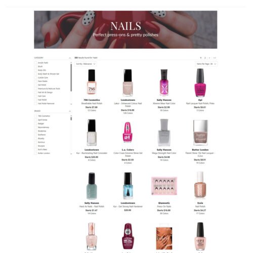 50% off on nail brands