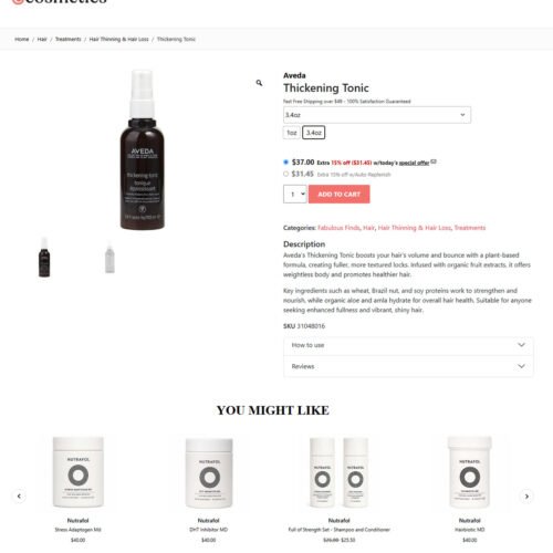 Aveda thickening tonic_eCosmetics