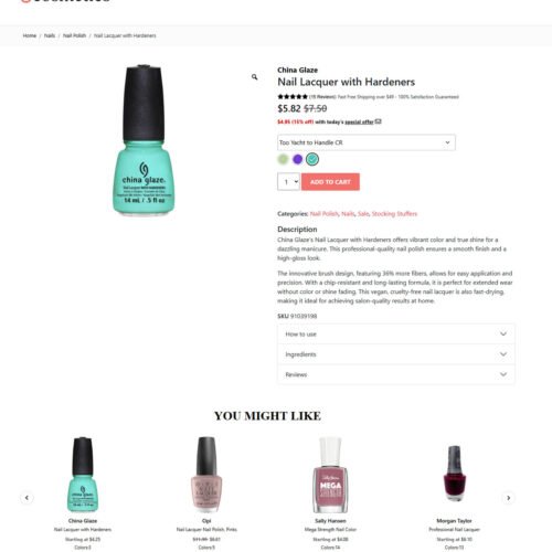 China Glaze nail lacquer
