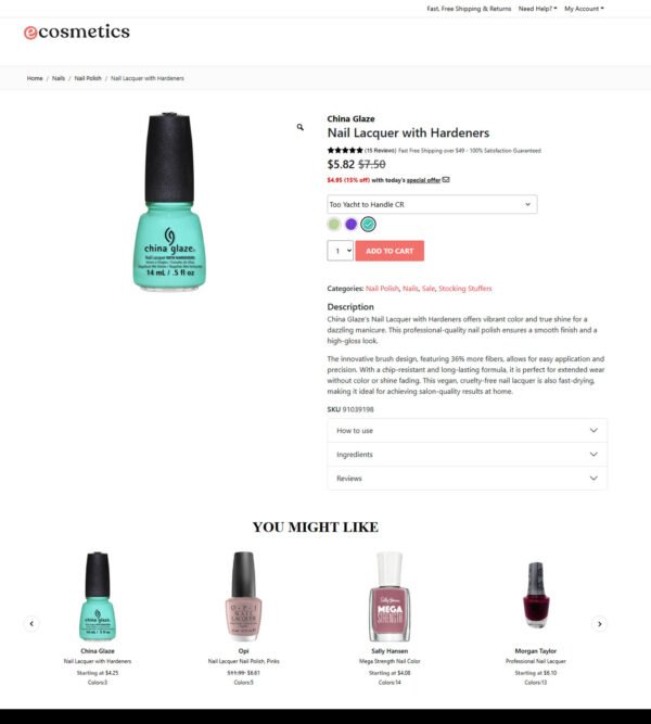 China Glaze nail lacquer