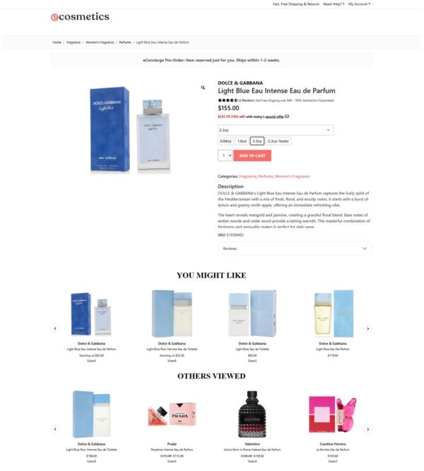 Dolce % Gabbana parfum_eCosmetics