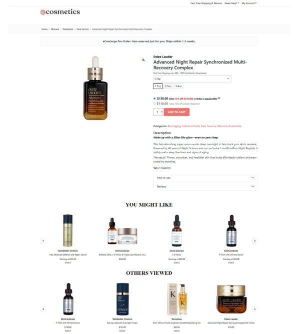 Estee Lauder night repair complex_eCosmetics