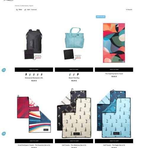 Microfiber sport collection