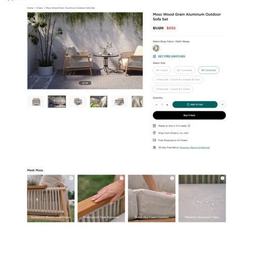 Moss wood grain outdoor sofa set_Acanva Moss wood grain outdoor sofa set_Acanva