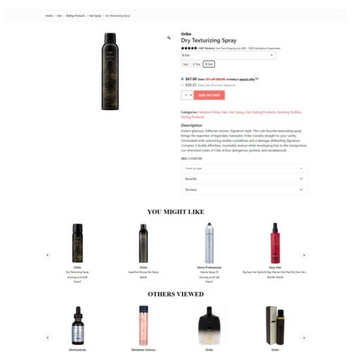 Oribe dry texturizing spray_eCosmetics Oribe dry texturizing spray_eCosmetics