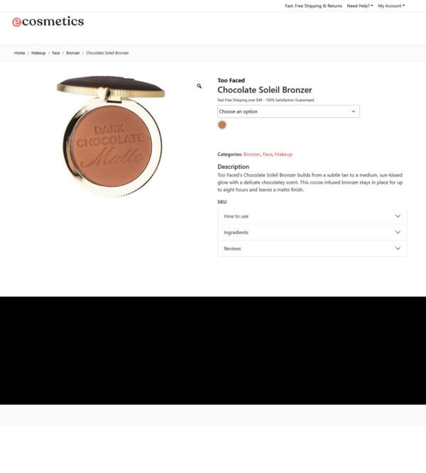 Too Faced chocolate soleir bronzer