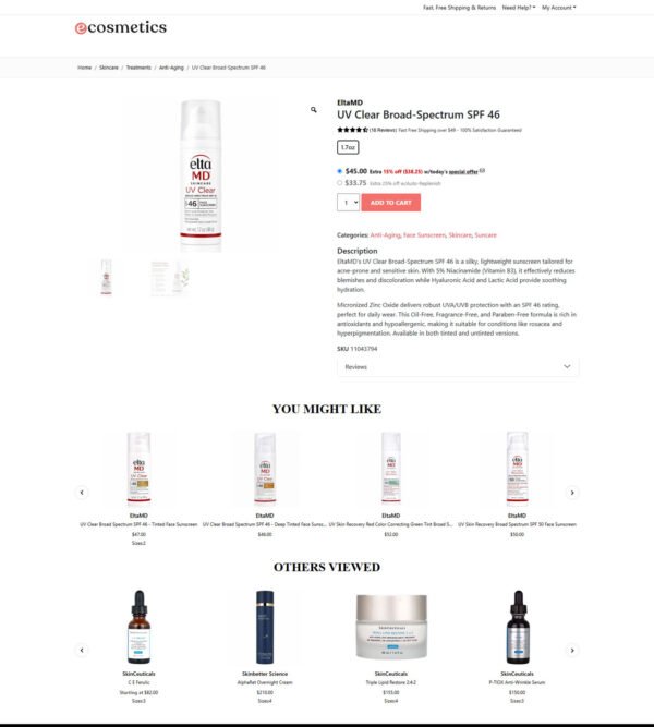 UV clear broad spectrum_eCosmetics