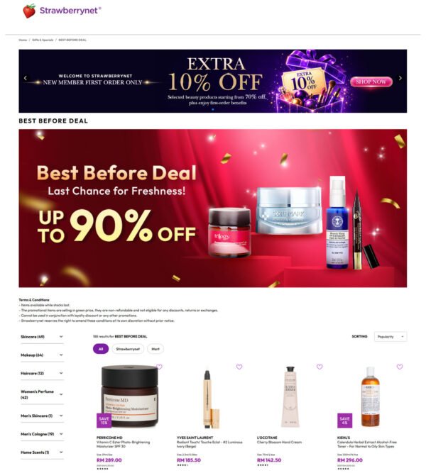 beauty clearance up to 90% off_ StrawberryNET