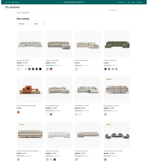 best selling sofas_Acanva best selling sofas_Acanva