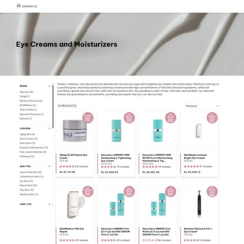 eye creams and moisturizers_Dermsilk