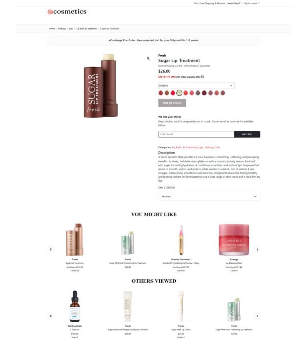fresh sugar lip treatment_eCosmetics