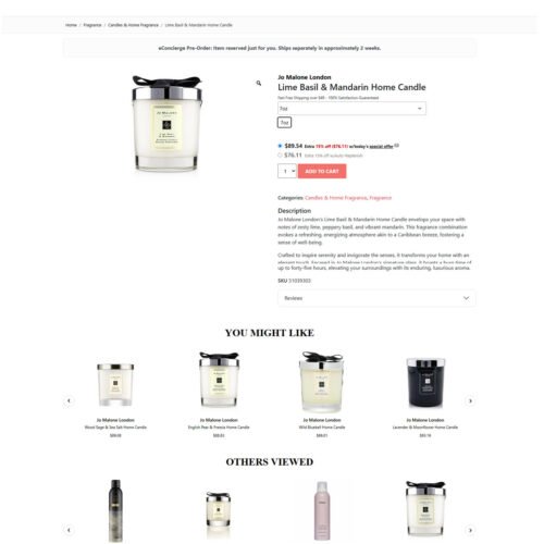 lime Basil & Mandarin home candle_eCosmetics lime Basil & Mandarin home candle_eCosmetics
