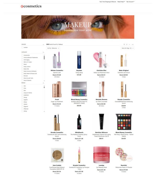 makeup items_eCosmetics