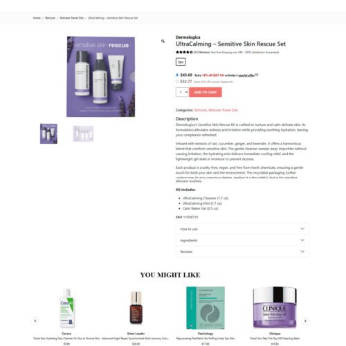 sensitive skin rescue set