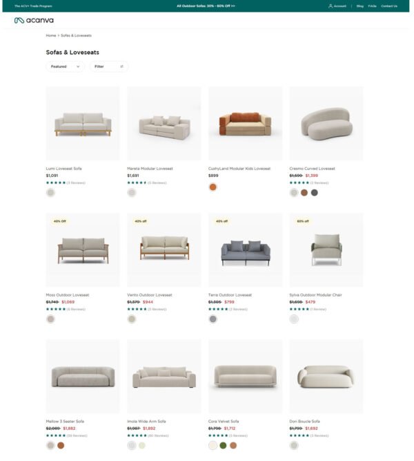 sofas and loveseats_Acanva