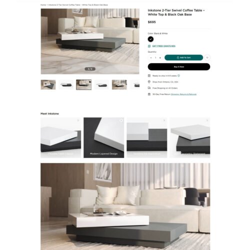 swivel coffee table_Acanva swivel coffee table_Acanva