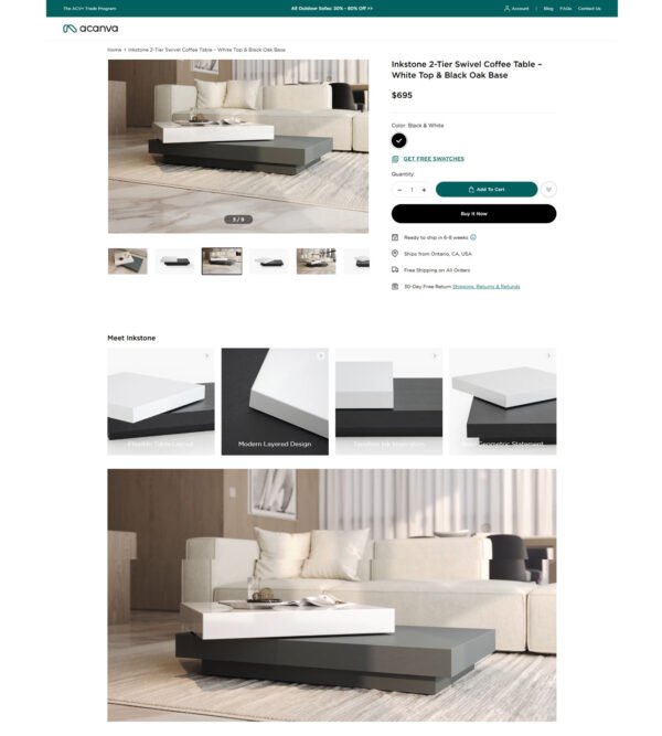 swivel coffee table_Acanva