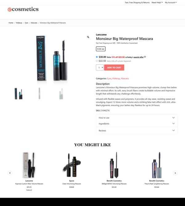 water proof mascara_eCosmetics